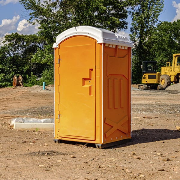 how often are the porta potties cleaned and serviced during a rental period in Floyd County